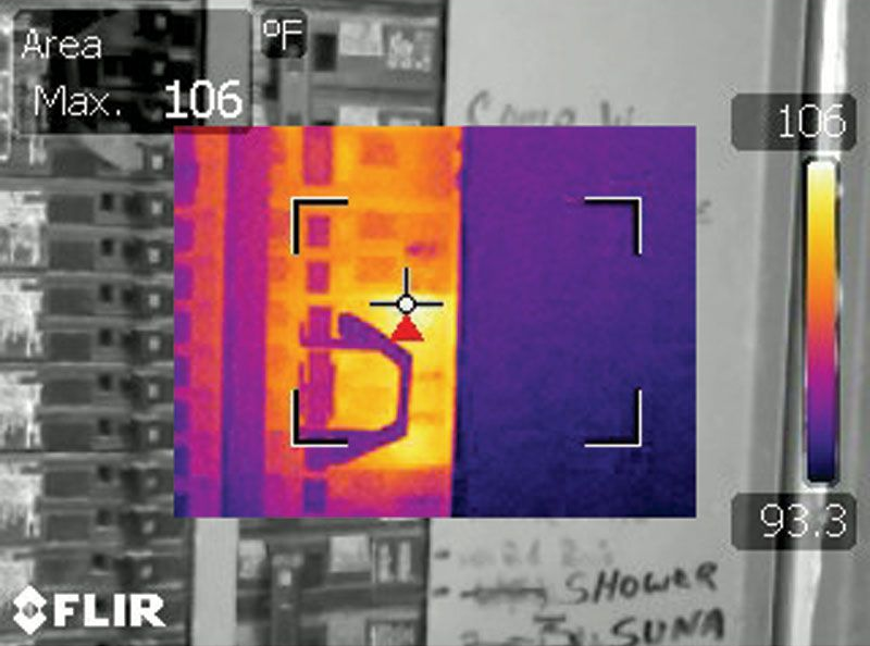 FLIR T200 thermal overlay